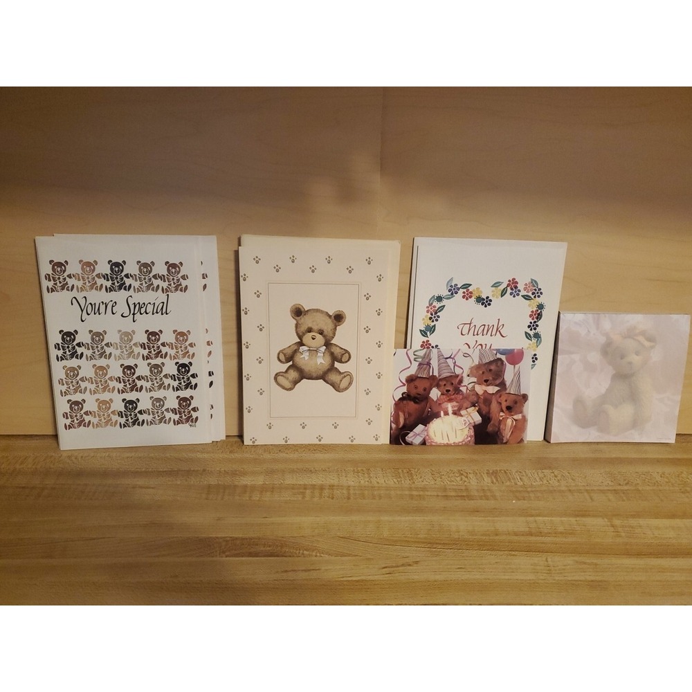 Greeting Card Assortment Lot of 8 Bear Theme